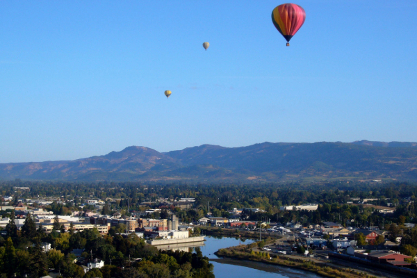 hot air balloon ride over napa valley, ca